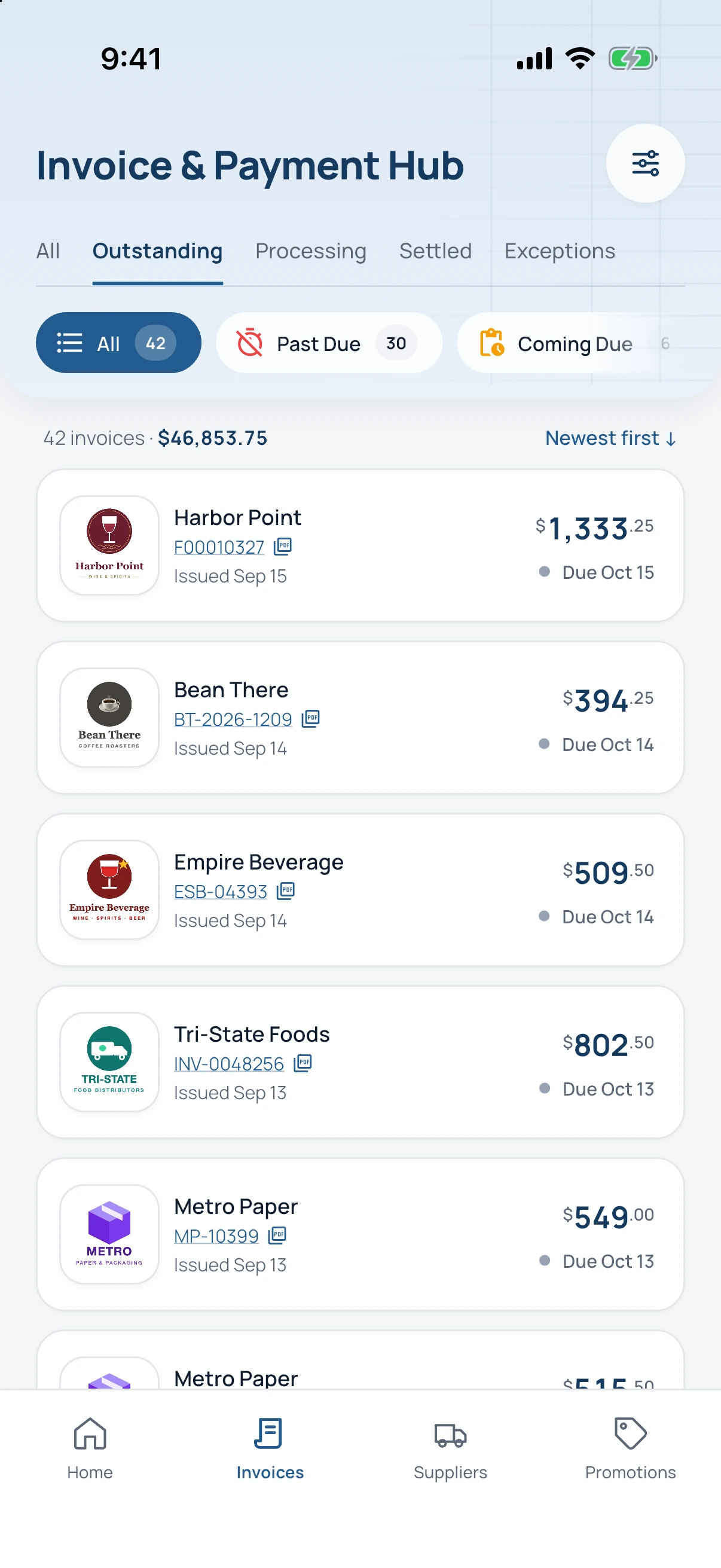 Wireten app: every supplier invoice in one hub