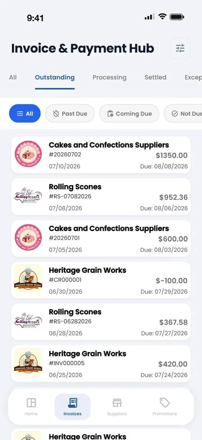 Wireten app: every supplier invoice in one hub